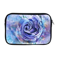 Watercolor-rose-flower-romantic Apple Macbook Pro 17  Zipper Case by Sapixe