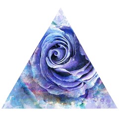 Watercolor-rose-flower-romantic Wooden Puzzle Triangle by Sapixe