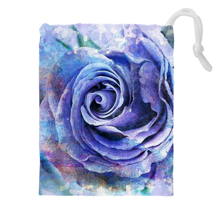 Watercolor-rose-flower-romantic Drawstring Pouch (5XL)