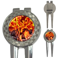 Fire-burn-charcoal-flame-heat-hot 3-in-1 Golf Divots by Sapixe