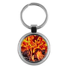 Fire-burn-charcoal-flame-heat-hot Key Chain (round) by Sapixe