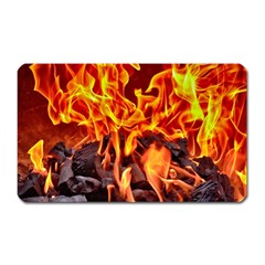 Fire-burn-charcoal-flame-heat-hot Magnet (rectangular) by Sapixe