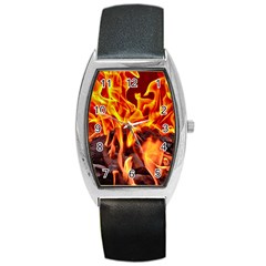 Fire-burn-charcoal-flame-heat-hot Barrel Style Metal Watch by Sapixe