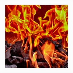 Fire-burn-charcoal-flame-heat-hot Medium Glasses Cloth by Sapixe