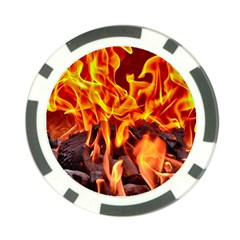 Fire-burn-charcoal-flame-heat-hot Poker Chip Card Guard by Sapixe