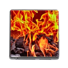 Fire-burn-charcoal-flame-heat-hot Memory Card Reader (square 5 Slot) by Sapixe