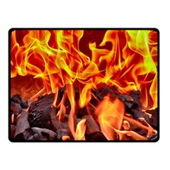 Fire-burn-charcoal-flame-heat-hot Fleece Blanket (small) by Sapixe