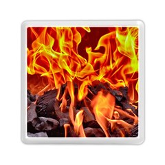 Fire-burn-charcoal-flame-heat-hot Memory Card Reader (square) by Sapixe