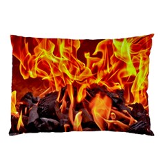 Fire-burn-charcoal-flame-heat-hot Pillow Case (two Sides) by Sapixe