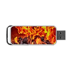 Fire-burn-charcoal-flame-heat-hot Portable Usb Flash (one Side) by Sapixe