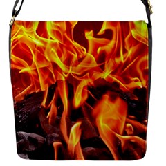 Fire-burn-charcoal-flame-heat-hot Flap Closure Messenger Bag (s) by Sapixe