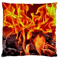 Fire-burn-charcoal-flame-heat-hot Standard Flano Cushion Case (two Sides) by Sapixe