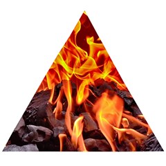 Fire-burn-charcoal-flame-heat-hot Wooden Puzzle Triangle by Sapixe