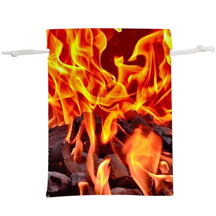 Fire-burn-charcoal-flame-heat-hot  Lightweight Drawstring Pouch (XL)