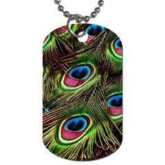 Peacock-feathers-plumage-pattern Dog Tag (one Side) by Sapixe