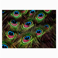 Peacock-feathers-plumage-pattern Large Glasses Cloth (2 Sides) by Sapixe