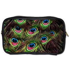 Peacock-feathers-plumage-pattern Toiletries Bag (one Side) by Sapixe