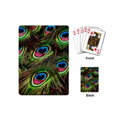 Peacock-feathers-plumage-pattern Playing Cards Single Design (mini) by Sapixe