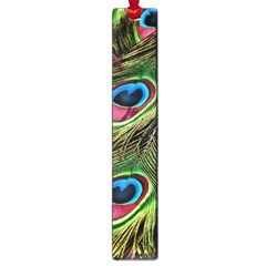 Peacock-feathers-plumage-pattern Large Book Marks by Sapixe