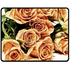 Roses-flowers-bouquet-rose-bloom Fleece Blanket (medium)  by Sapixe