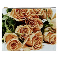 Roses-flowers-bouquet-rose-bloom Cosmetic Bag (xxxl) by Sapixe