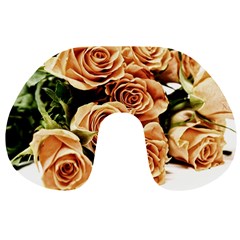 Roses-flowers-bouquet-rose-bloom Travel Neck Pillow by Sapixe