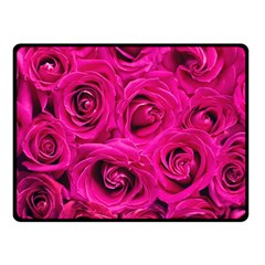 Pink-flowers-roses-background Fleece Blanket (small) by Sapixe