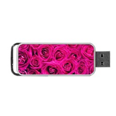 Pink-flowers-roses-background Portable Usb Flash (two Sides)