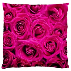 Pink-flowers-roses-background Standard Flano Cushion Case (two Sides) by Sapixe