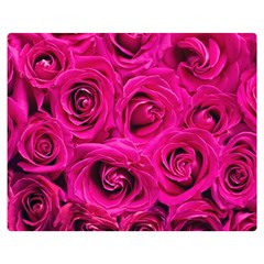 Pink-flowers-roses-background Double Sided Flano Blanket (medium)  by Sapixe