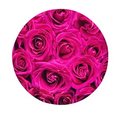 Pink-flowers-roses-background Mini Round Pill Box