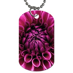 Dahlia-flower-purple-dahlia-petals Dog Tag (one Side) by Sapixe