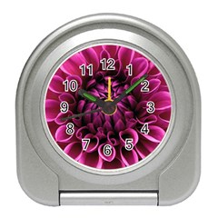 Dahlia-flower-purple-dahlia-petals Travel Alarm Clock by Sapixe