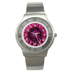 Dahlia-flower-purple-dahlia-petals Stainless Steel Watch by Sapixe