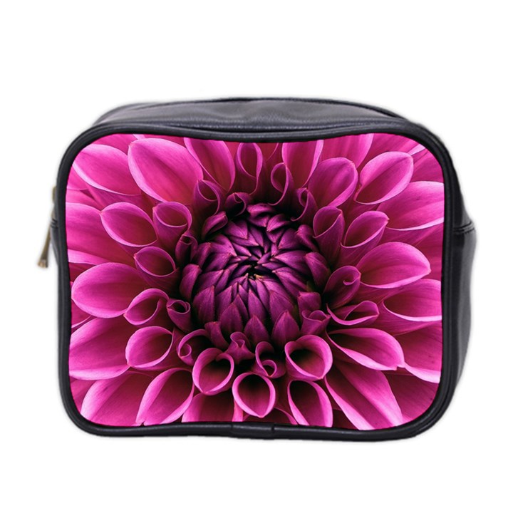 Dahlia-flower-purple-dahlia-petals Mini Toiletries Bag (Two Sides)