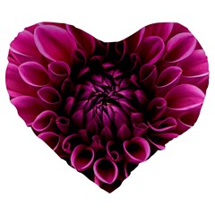 Dahlia-flower-purple-dahlia-petals Large 19  Premium Heart Shape Cushions by Sapixe