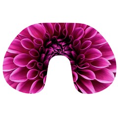 Dahlia-flower-purple-dahlia-petals Travel Neck Pillow by Sapixe