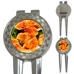 Roses-flowers-orange-roses 3-in-1 Golf Divots by Sapixe