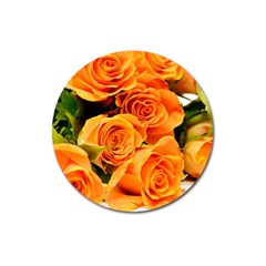 Roses-flowers-orange-roses Magnet 3  (round) by Sapixe