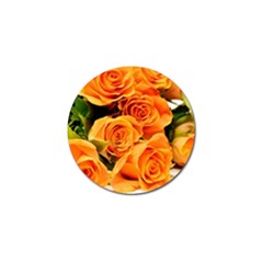 Roses-flowers-orange-roses Golf Ball Marker by Sapixe