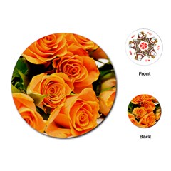 Roses-flowers-orange-roses Playing Cards Single Design (round) by Sapixe