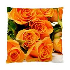 Roses-flowers-orange-roses Standard Cushion Case (two Sides) by Sapixe