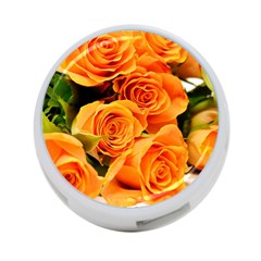 Roses-flowers-orange-roses 4-port Usb Hub (one Side) by Sapixe