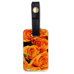 Roses-flowers-orange-roses Luggage Tag (one Side) by Sapixe