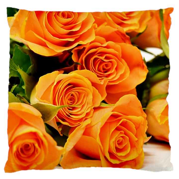 Roses-flowers-orange-roses Large Cushion Case (Two Sides)