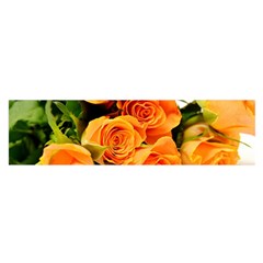 Roses-flowers-orange-roses Satin Scarf (oblong) by Sapixe