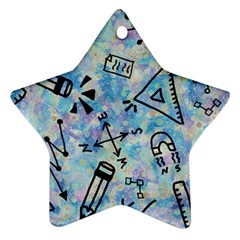 Science-education-doodle-background Star Ornament (Two Sides)