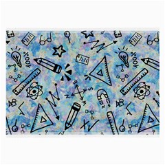 Science-education-doodle-background Large Glasses Cloth