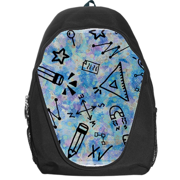 Science-education-doodle-background Backpack Bag