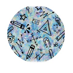 Science-education-doodle-background Mini Round Pill Box